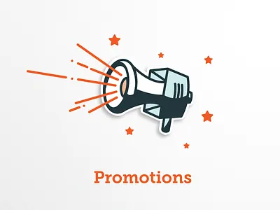 Promotions Badge advertising badge icons illustrations marketing megaphone promotions