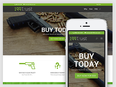199 Trust business flat design html landing responsive retina silencer suppressor ui webdesign website wordpress