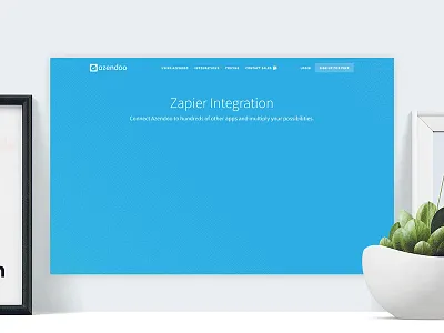 Azendoo & Zapier azendoo drubbbler gif landing page layout partnership zapier