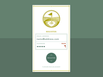 Daily UI #001 | Sign Up Form app daily ui golf icon logo sign up ui