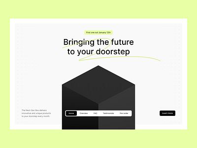 The Next-Gen Box / Landing page design graphic design logo typography ui ux vector