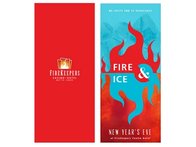 NYE Invite casino event fire ice nye print visual direction