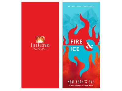 NYE Invite casino event fire ice nye print visual direction