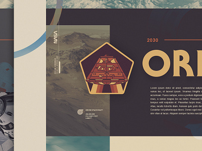 Space Program Timeline astronaught color flat hero homepage landingpage menu space ui