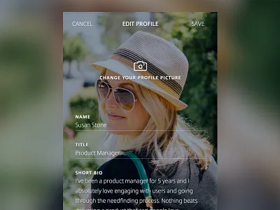 Edit Profile edit mobile profile
