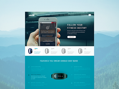 Landing Page Website Design clean design fitness landing lifestyle minimal modern sport ui ux web zajno