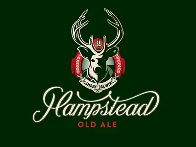 Camden Brewing Co. | Hampstead Old Ale ale beer brendan brewery camden deer england lettering logo london prince typography