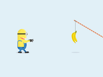 Ba-ba-ba-ba-banana after effects animation ba ba ba banana blue gif hands legs minion rope tongue yellow