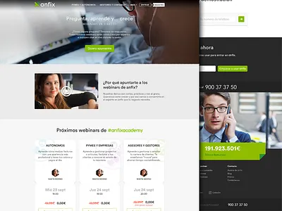 Events landing page – Anfix event events landing landing page responsive tickets video web web design