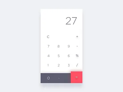 Minimal Calculator calculator dailyui material minimal modern