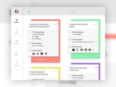 Shot Week 07 - Project collaboration android dashboard exercise ios new delhi project ui ux web weekly