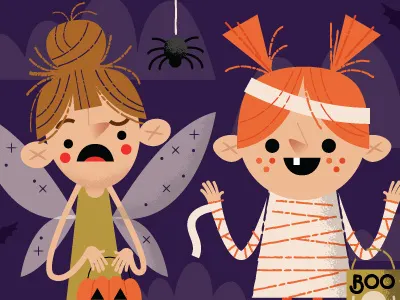 Happy Halloween bite your thumb black cat cat design fairy ghost halloween illustration kali meadows mummy pumpkin spiders