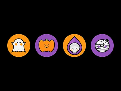 Halloween faces free icon resouce sketch