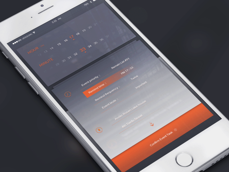 Animation_II - Calendar Events Concept animation app calendar concept event ui ux