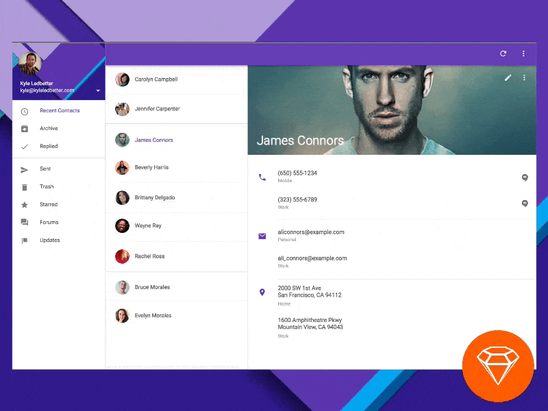 Material Design Sketch Template v2 [Free] angular free material design polymer sketch ui