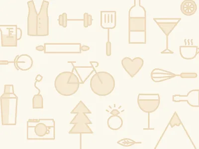 Bay Area Couple Icon Set icon icon set icons illustration illustrator love pattern postcard. sketch yellow