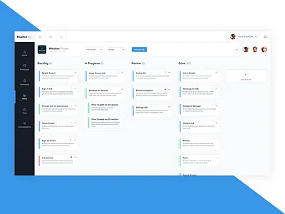 Task Board agile app board drag drop story task ui ux web