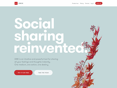 Daily UI 003 - Landing Page app daily ui dailyui landing page red transaction typography vintage