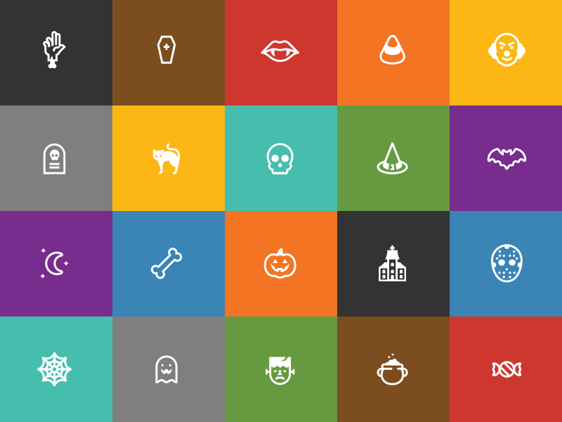 Halloween Reply'cons halloween icons line set spooky