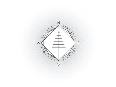 Get Lost compass get lost lines random stay lost stipple tree