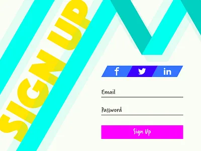 Daily UI 001 - Sign Up Page 001 daily ui dailyui neon sign up