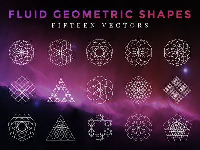 Fluid Geometric Shapes bundle geometric shapes vector