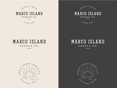 Marco Island Candle Company branding candle handmade identity logo logo variations vintage
