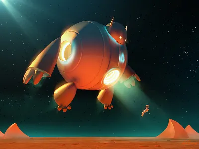 Contact astronaut atmosphere cinema 4d contact dirclumsy peter nagy planet robot sci fi space vray