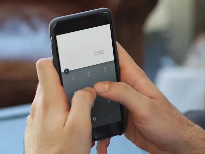 Calculator Mockup calculator material design simple swipe