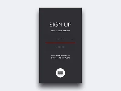 Sign up dailyui dark signup