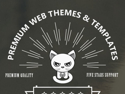 New Twitter Header cat hipster little neko logo