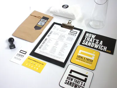 Leger's Restaurant Re-brand branding identity logo print restaurant studentwork