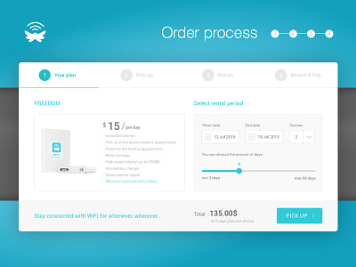 Order Process Liberty Internet clean design device internet order order process process steps travel website website design wifi