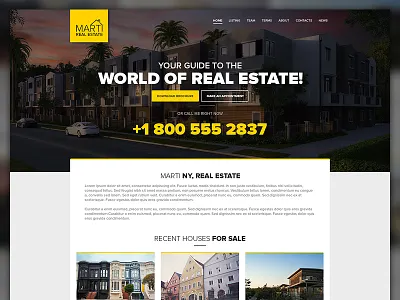 Real Estate UI clean design homepage interface landing real estate real estate site ui user interface web website