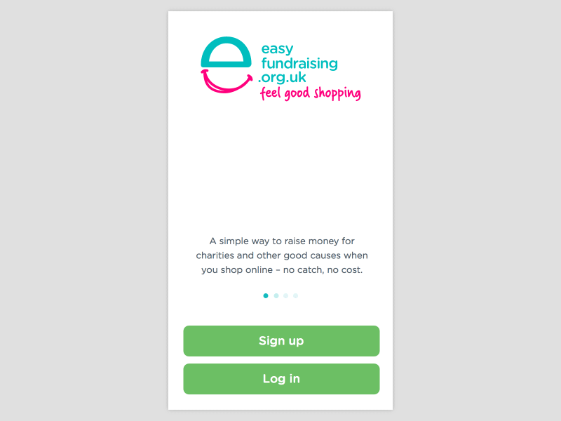 Walkthrough – Start animation app easyfundraising hand ios iphone motion path ribot ui ux walkthrough