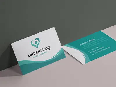 Lauren Stong Health & Wellness brand collateral brand identity brand strategy brand style guide branding business card design graphic design logo logo style sheet mood board small business branding t shirt design teal brand colors vector logo water bottle design wellness logo workout bag design