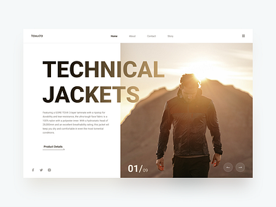 Technical Jackets design ui ux web