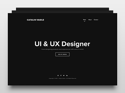 Personal Portfolio - Main Page clean homepage interface modern personal portfolio ui web