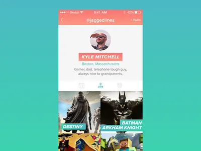 DailyUI - 006 Profile Screen app dailyui dailyui006 profile video games