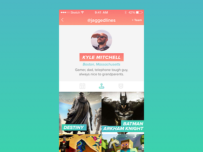 DailyUI - 006 Profile Screen app dailyui dailyui006 profile video games