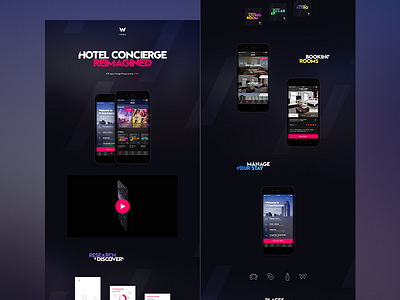 W Hotels on Behance ales nesetril behance project blur background case study dark ios ui design proposal hotel app ios blur music app strv strvcom w hotels