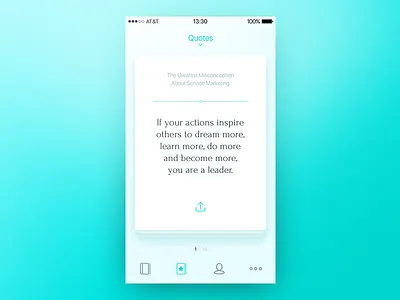 Quote cards app book cards clear quote reader screen shadow simple white