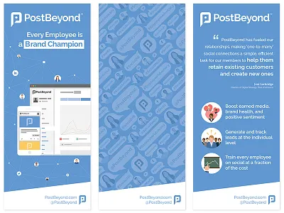 Conference Banner Design banner blue clean conference flat graphic design pattern postbeyond