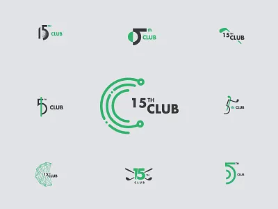 15th Club Logo brand golf green logo mark symbol