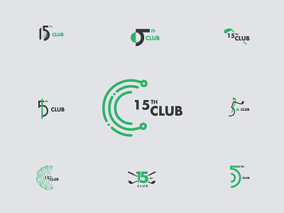 15th Club Logo brand golf green logo mark symbol