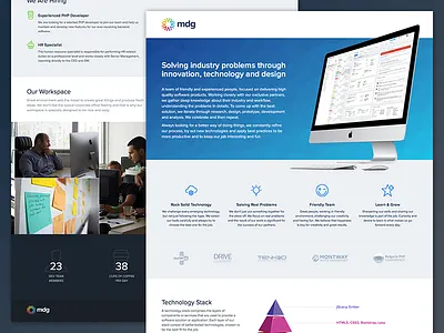 MDG css logo mobile one page responsive ui web