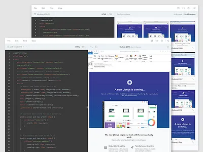 Builder, a Code Editor for Email Geeks! app apple code dashboard editor email gmail outlook product thumbs ui ux