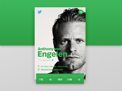 Daily UI - 006 - Profile dailyui design green picture profile twitter user view