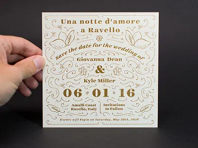 Letterpress Gold Foil floral gold foil letterpress line art mamas sauce press print design printing save the date typography wedding