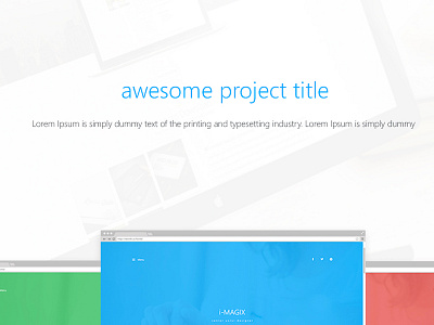 Project Showcase minimal multicolor personal psd showcase skilles template ui ux